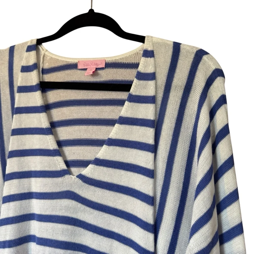 Lilly Pulitzer Stasia Sweater in Iris Blue Serene Stripe‎ Medium